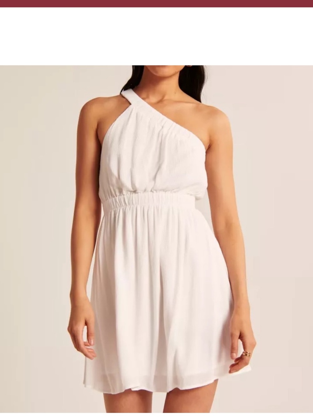 EUC ABERCROMBIE & FITCH One-Shoulder White Summer Dress